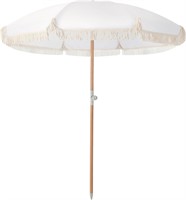 6.5 ft Patio Umbrella with Fringe Boho Tassel
