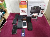 Used Cellphones & Compact Printer Lot