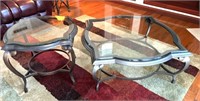 2 Glass-Top Tables
