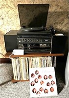 Stereo Record Player & Records