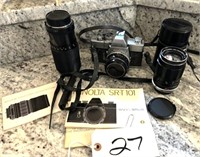 Minolta Camera & 2 Lenses