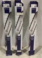 Lot of 3 Husqvarna 36" Chainsaw Bars - NEW $435