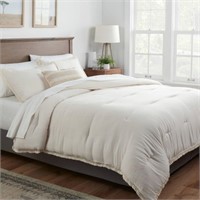 Threshold F/Queen Tassel Border Comforter & Shams