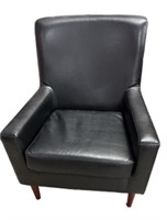 New Black Faux Leather Arm Chair