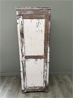Primitive Painted Wood Single Door Wardrobe