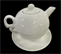 Teapot, Teacup & Saucer for One