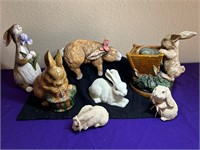 Ceramic & Resin Rabbit Bunny Easter Decor