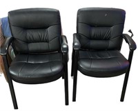 Pair Preowned Black Chairs