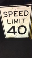 Speed Limit 40 sign