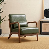 Green Accent Armchair  PU Leather Chair