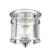 3-Light 12.25 Chrome Flush Mount Light