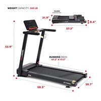 Sunny Health & Fitness Slim Incline Treadmill