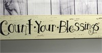 Count Your Blessing Wall Sign