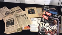Old president papers. Life magazines