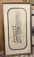 1982 Signed P. Buckley Moss "On Rocking Chair