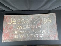 Jesse Phillips Truck Hauling Metal Sign - A