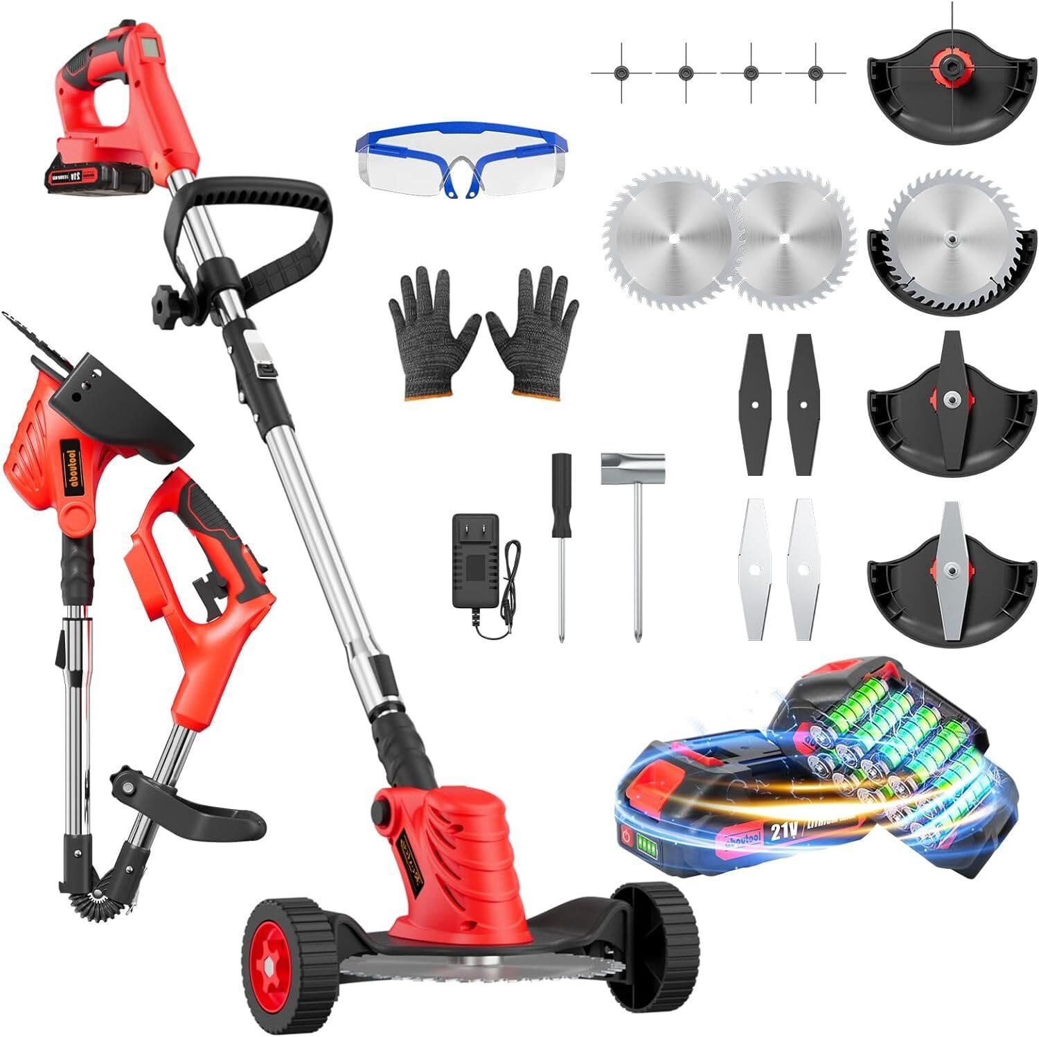 21V Electric Weed Wacker  4-in-1  4X Line