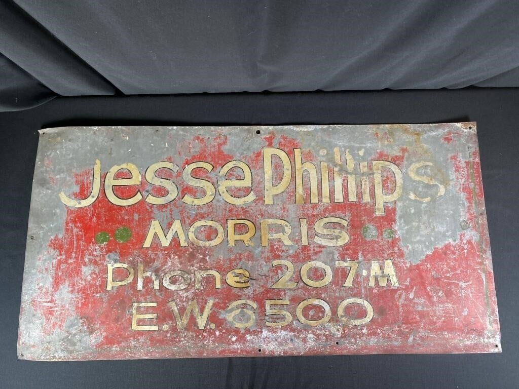 Jesse Phillips Truck Hauling Metal Sign - B