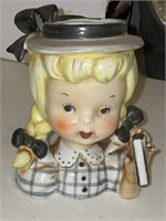 1950's Napco Japan Blond Girl Umbrella Head Vase