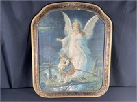 Antique Guardian Angel Framed Print