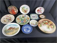 (11) Vintage Hand-Painted Plates