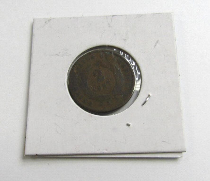 1865 US 2 Cent Coin