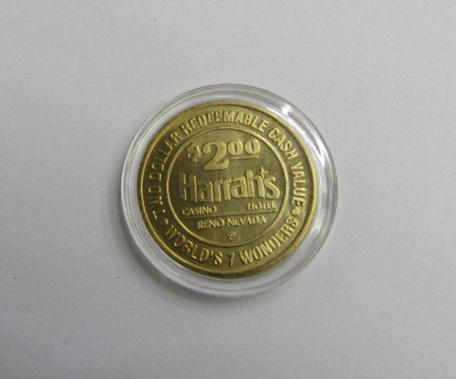 Harrah's $2 Gold Plated Coin