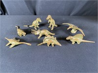 (8) Brass DInosaurs - vintage