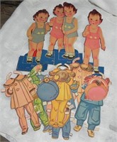 1950's Antique Paper Dolls Quintuplet Jane Jean