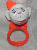 Vintage Tip Top Toys Monkey Head Baby Rattle