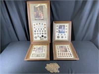Framed Coin Collection & Paperweight