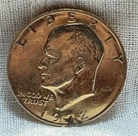 1972 Gold Plated Eisenhower "IKE" Dollar