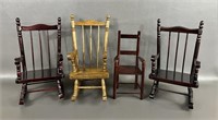 Four Assorted Doll Chairs