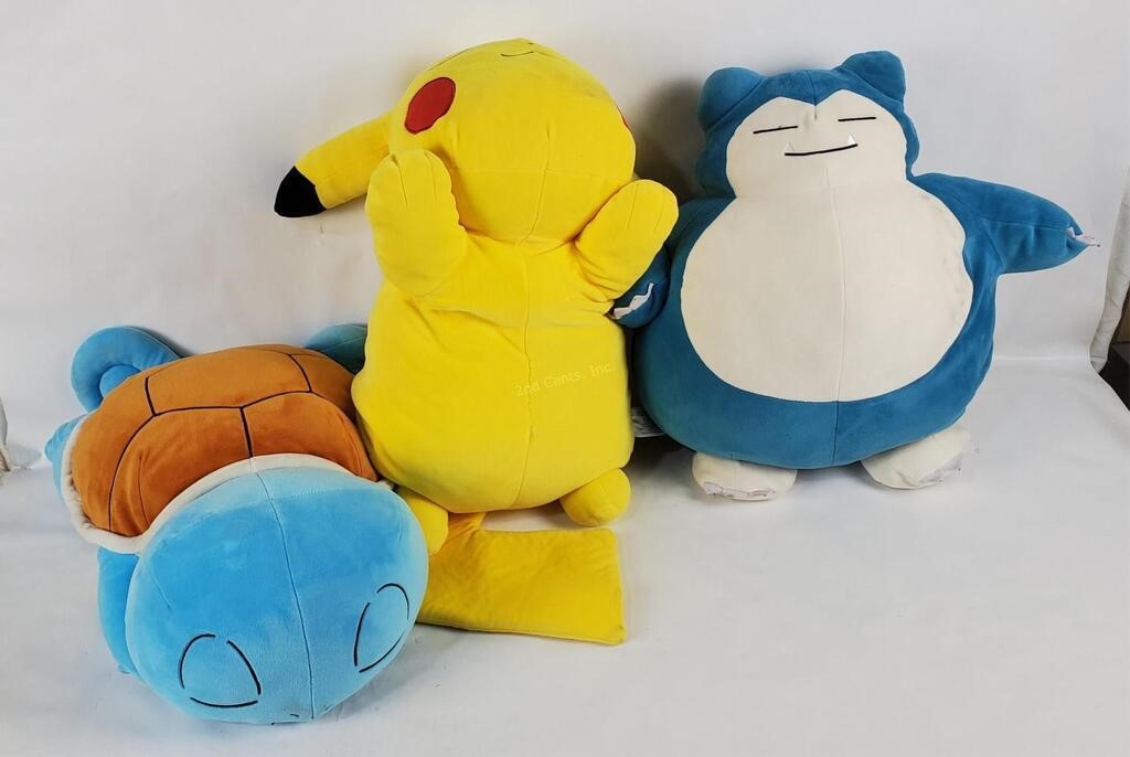 3 Pokémon Jumbo Plushes