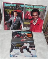 (3) 1980s Sugar Ray Leonard Sports Illustrated