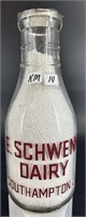 Antique Schwen Dairy South Hampton Milk Bottle