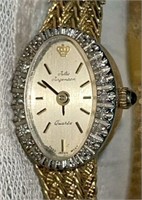 Vintage Jules Jurgensen 4787 Diamond Goldtone