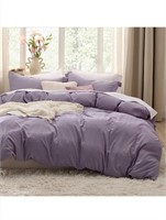 New Bedsure Grayish Purple Duvet Cover King Size