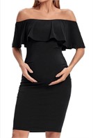 Used Brynmama Maternity Dress Casual Off Shoulder