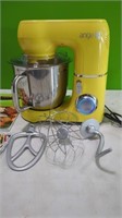 New Yellow Kitchen Stand Mixer With Several