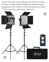 NEW GVM 2 Pk LED Video Lighting Kit w/ APP