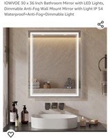 NEW 30" x 36" LED Bathroom Mirror, Hardwired