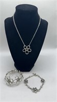 Floral Necklace/Bracelet Set