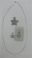 Sterling Chain and Star Pendants