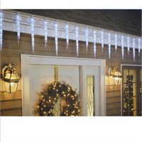 New 20-Count 100 LED Twinkling Ice Crystal Icicle