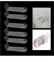 New Headband Holder Wall, 6 Pack Clear Hanging