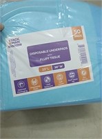 50 Disposable Underpads 23"L×36"W with