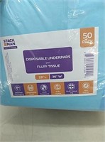 50 Disposable Underpads 23"L×36"W with