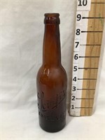 Liepp’s Beer Amber Embossed Bottle, 9 1/4”T