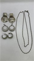 Silver Tone Jewelry Lot